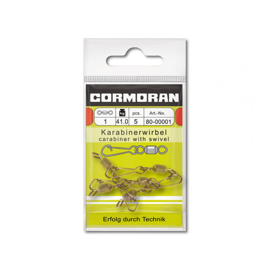 Cormoran Cortest Wirbel mit Sichrheitskarabiner versch. Größen