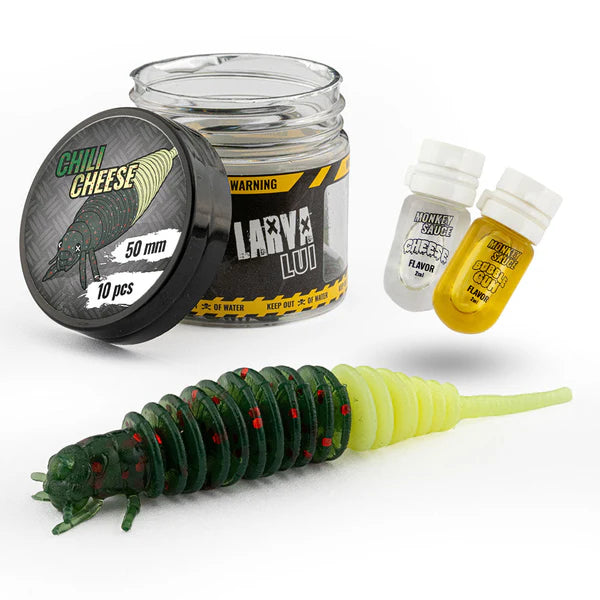 Monkey Lures Larva Lui 5cm 7cm Forelle Barsch Larven-Imitat