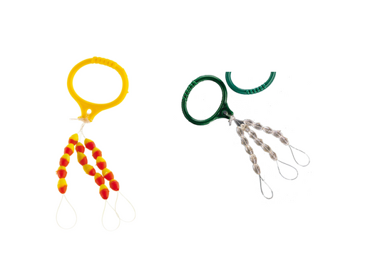 Cormoran Silikonstopper Set gelb/rot  transparent M L XL 15 Stopper Posen