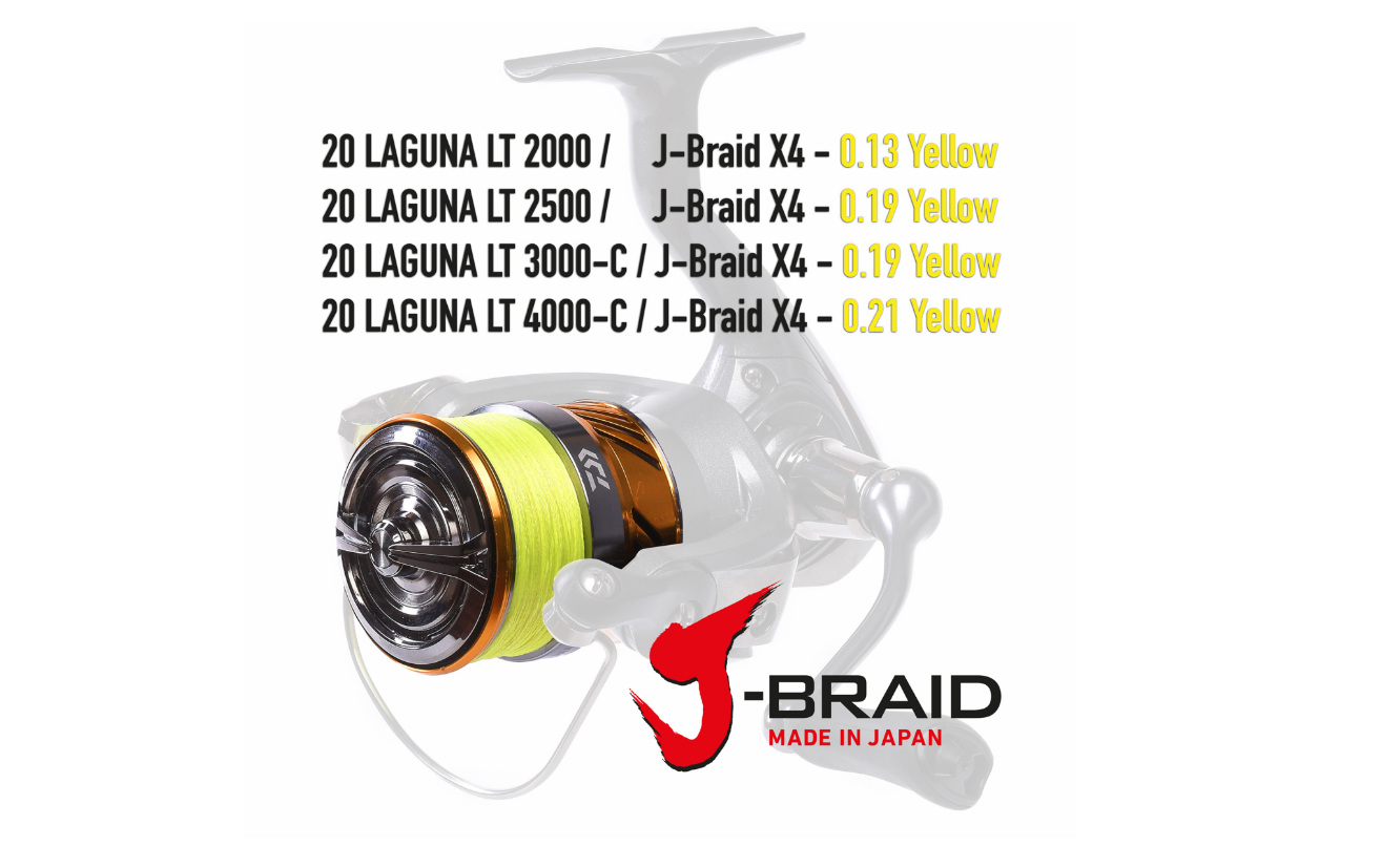 Daiwa Laguna LT Spinnrolle bespult mit J-Braid X4 Schnur