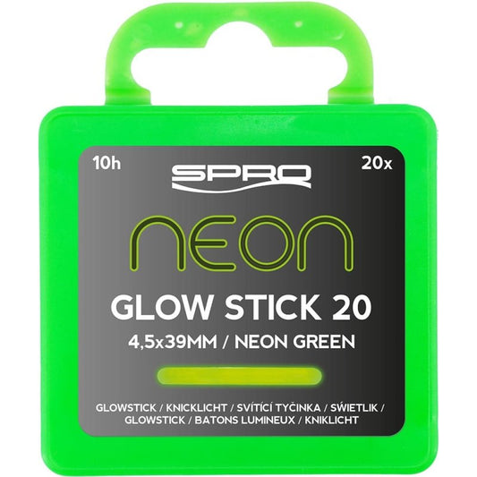 Spro Neon Glow Stick Green 20 pcs Knicklichter in Box