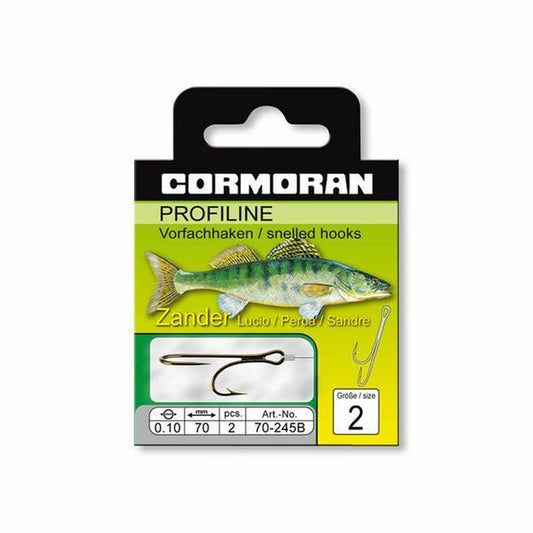 Cormoran Profiline Zander-Ryderhaken gebunden an CoraStrong Größe 2/0-2 Inhalt 2