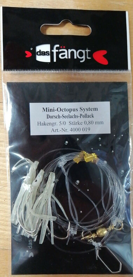 Das Fängt Mini-Octopus System Dorsch-Seelachs-Pollack Hakengr. 5/0 0,80mm
