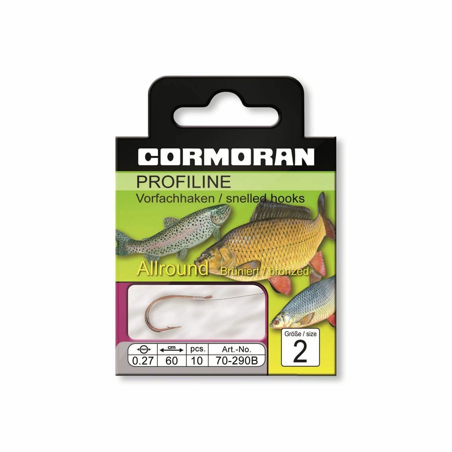 Cormoran Profiline Allround Haken 250G Länge 70cm brüniert Größe: 2-12 / mix