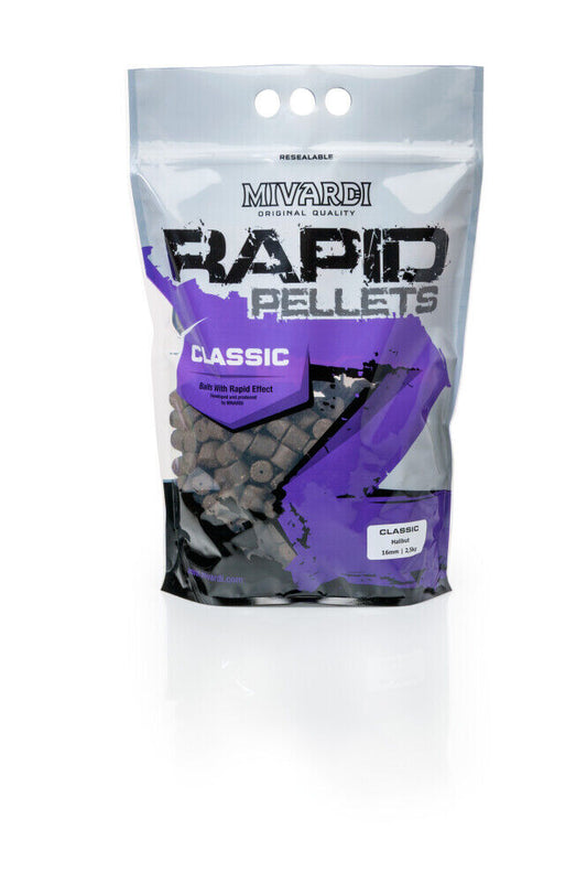 Mivardi Rapid Pellets - Classic Black Halibut 16 und 20mm