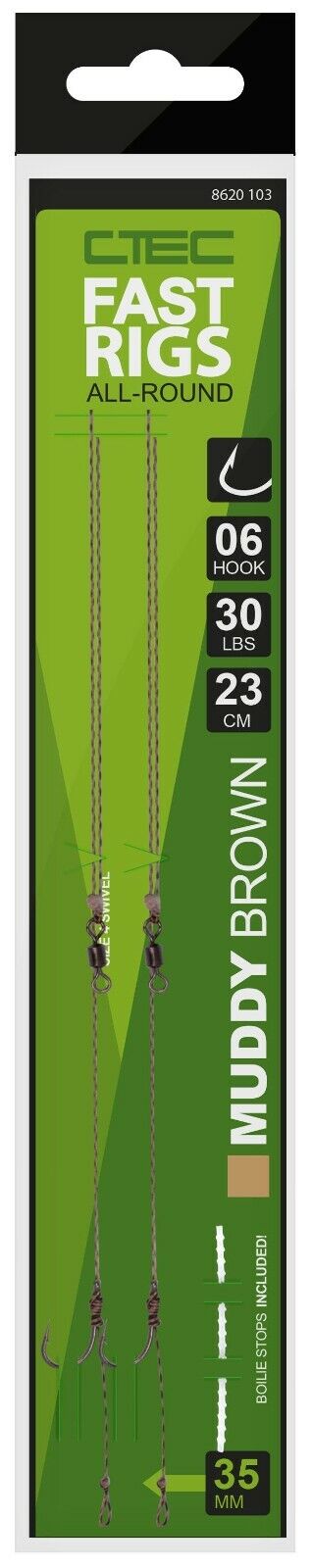 C-Tec Fast Karpfen-Rig Haken Vorfach gebunden Boiliehaken Karpfenhaken