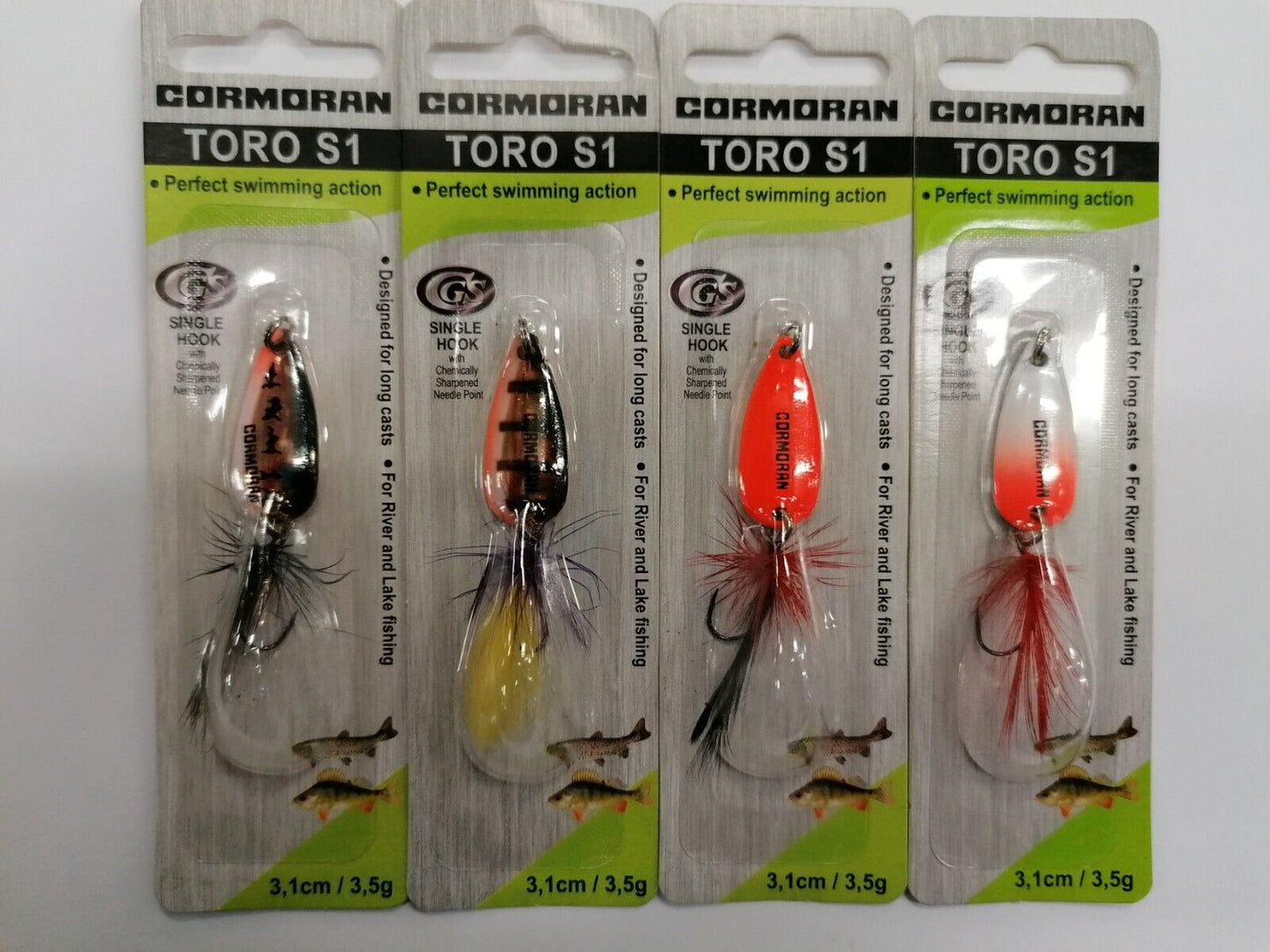 Cormoran Toro S1, Einzelhaken, Forellenspoons Barschangeln
