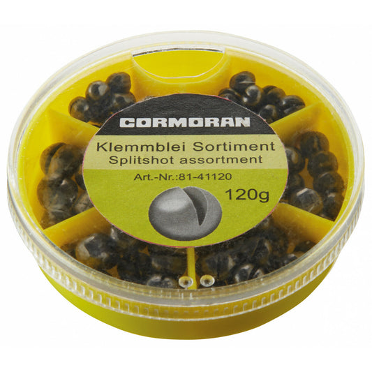 Cormoran Klemmblei Sortiment 120g feine und grobe Sortierung Bleischrot