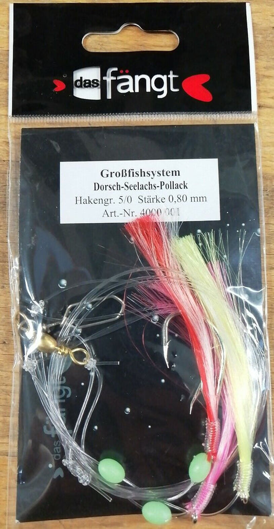 Das Fängt Großfischsystem Dorsch-Seelachs Pollack Hakengr. 5/0 0,80mm