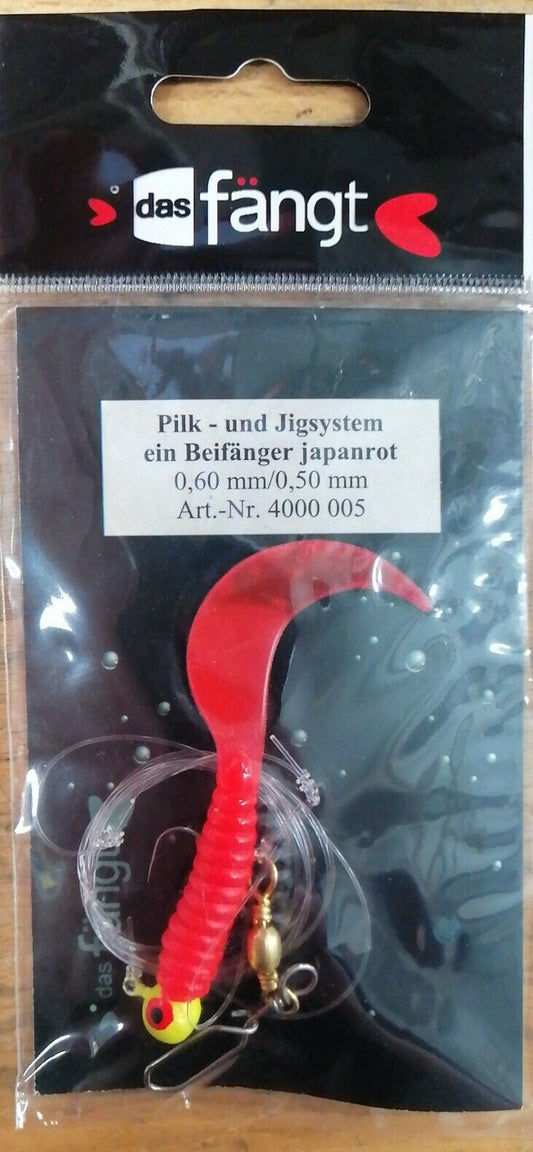Das Fängt Pilk- und Jigsystem ein Beifänger Japanrot 0,60mm/0,50mm