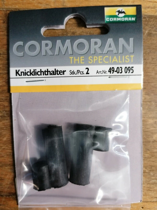 Cormoran Knicklichthalter 2er Pack Schwarz Gummi Knicklicht