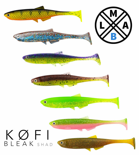 LMAB Bleak Shad KÖFI 9 cm 12 cm 15cm 18cm - Gummifisch für Barsch Zander