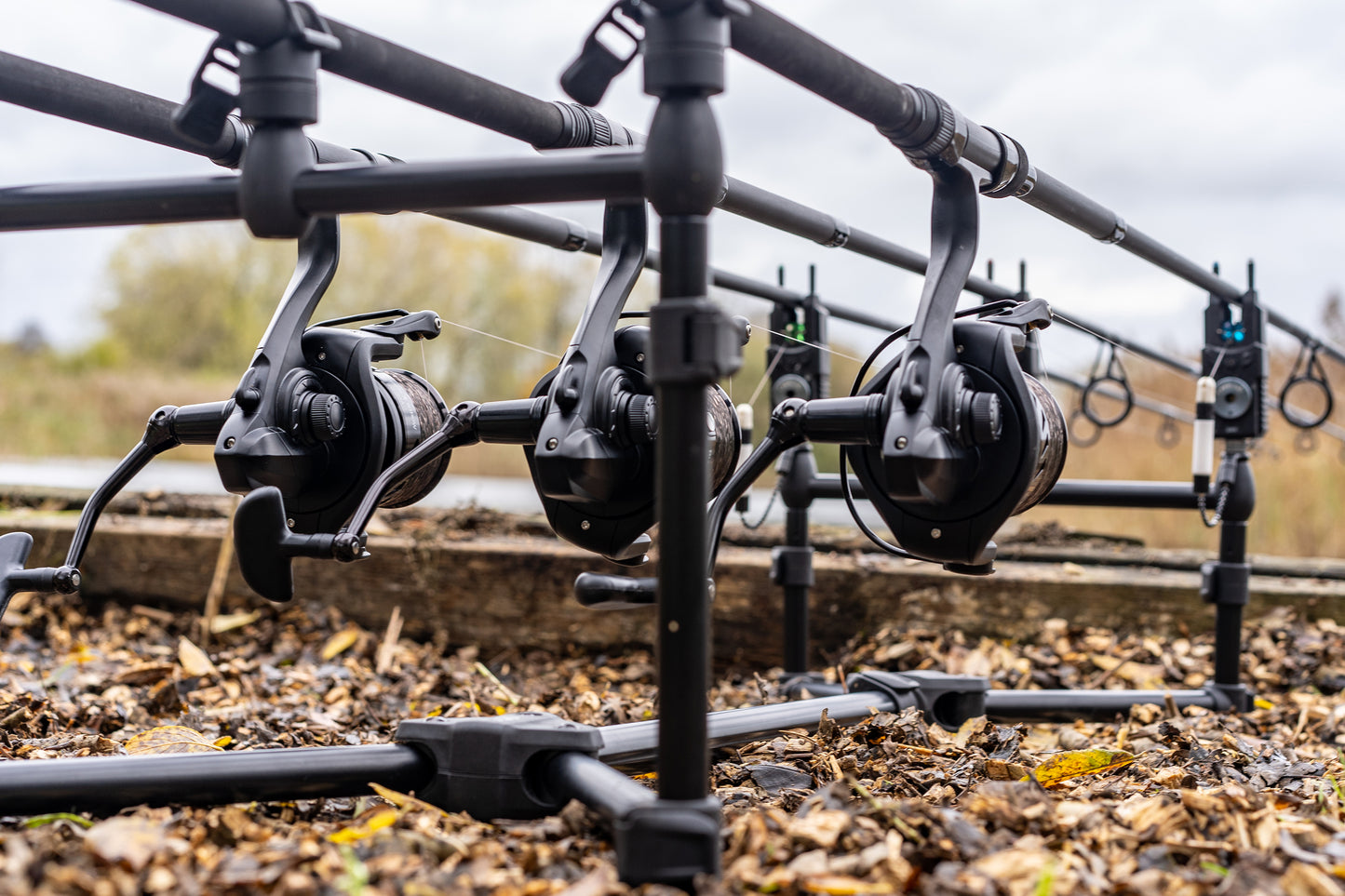 Daiwa Black Widow Low Level 3 Rod Pod Rutenständer | 4-beinig | für 3 Ruten