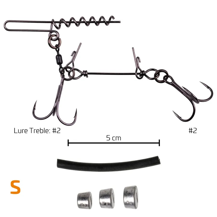 Zeck Gummifisch System S  M  L  Softbait System + Screw Set