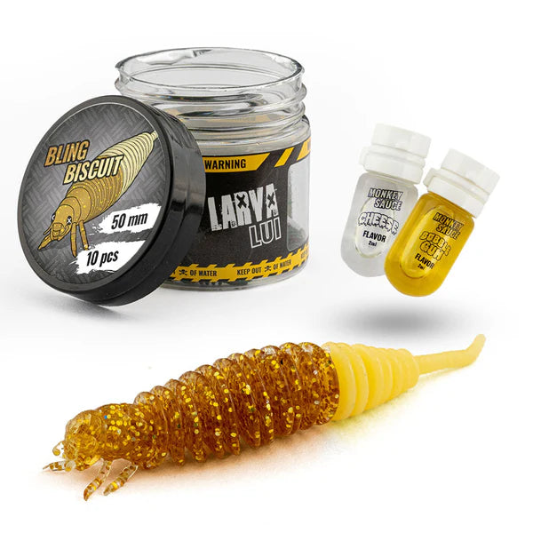 Monkey Lures Larva Lui 5cm 7cm Forelle Barsch Larven-Imitat