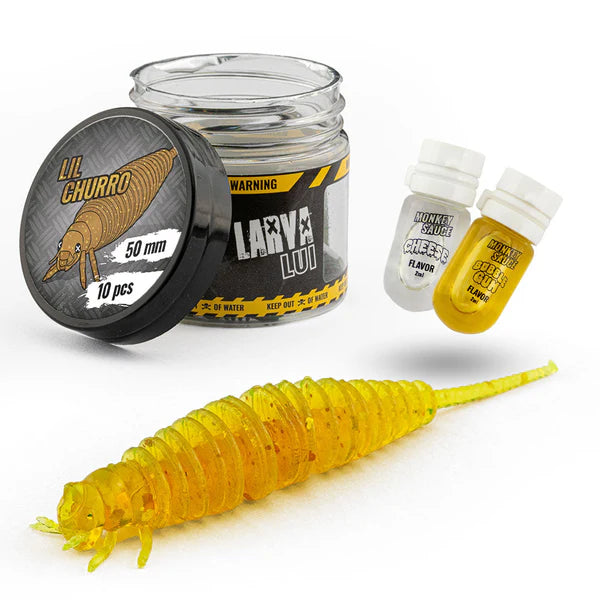 Monkey Lures Larva Lui 5cm 7cm Forelle Barsch Larven-Imitat
