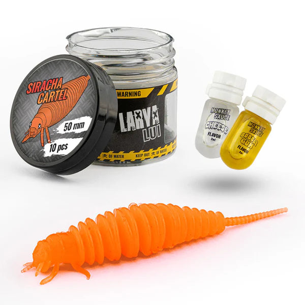 Monkey Lures Larva Lui 5cm 7cm Forelle Barsch Larven-Imitat
