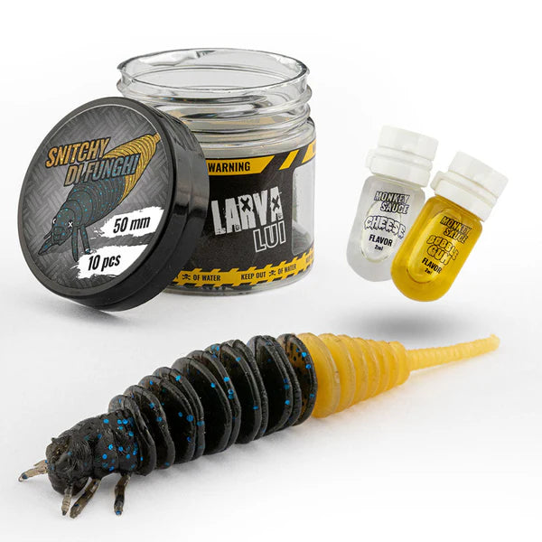 Monkey Lures Larva Lui 5cm 7cm Forelle Barsch Larven-Imitat