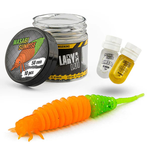 Monkey Lures Larva Lui 5cm 7cm Forelle Barsch Larven-Imitat