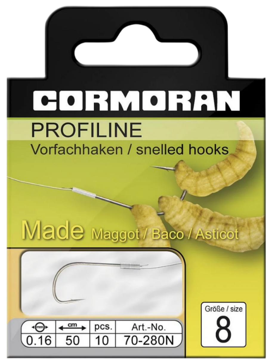Cormoran Profiline Madenhaken 280N Länge 50cm nickel Größe: 8-18