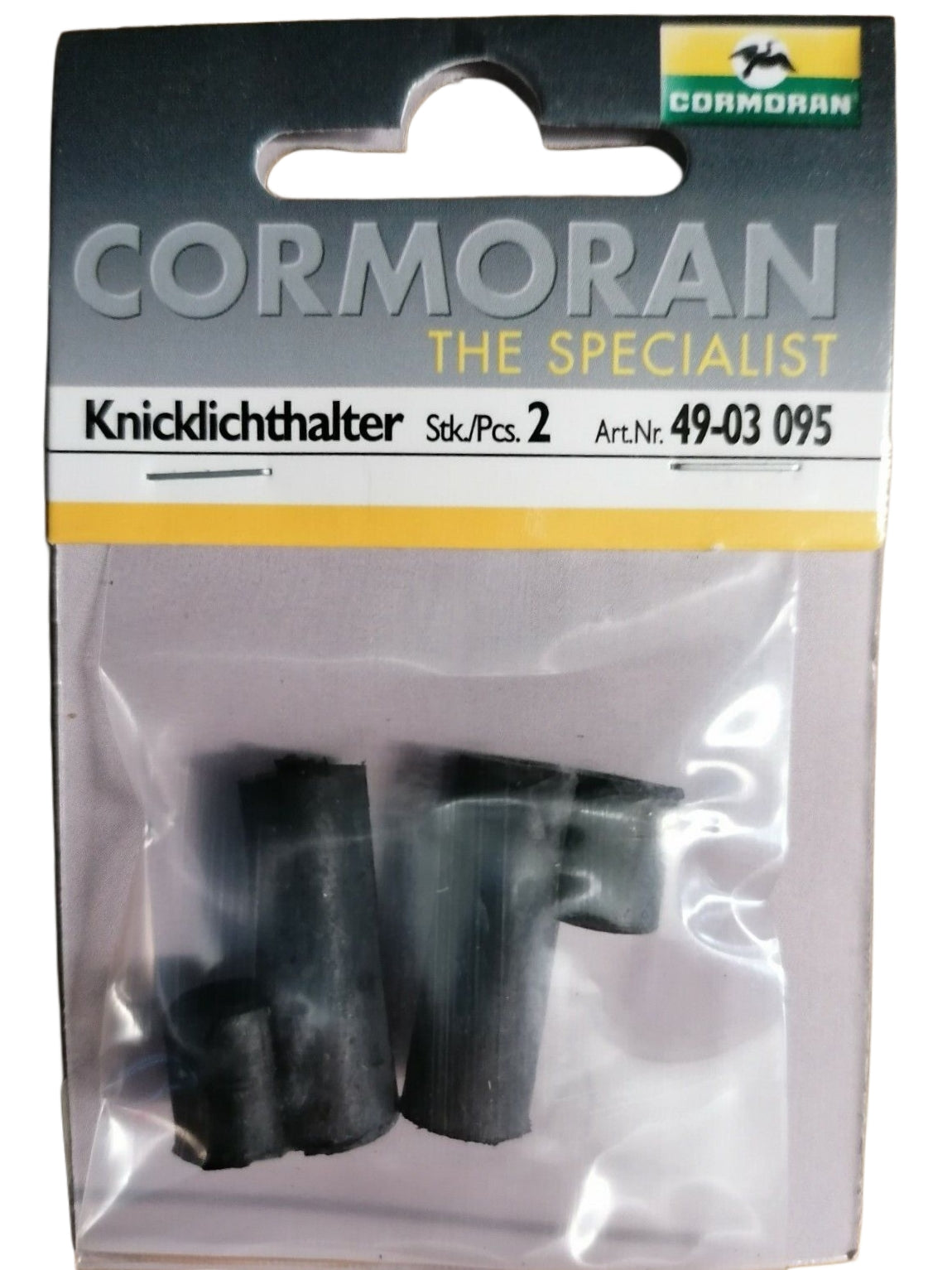 Cormoran Knicklichthalter 2er Pack Schwarz Gummi Knicklicht
