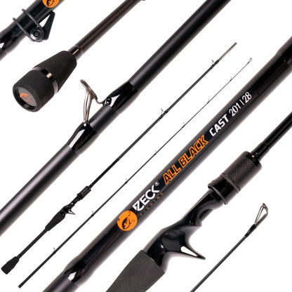 Zeck All Black Spinnruten Baitcastrute