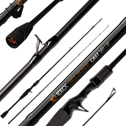 Zeck All Black Spinnruten Baitcastrute
