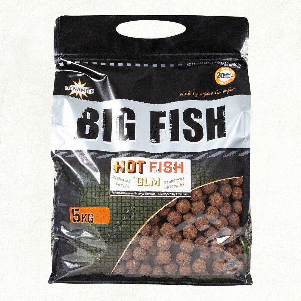 Dynamite Baits Big Fish Hot Fish & GLM Boilies Pop-Ups Liquid Hard Hookbaits