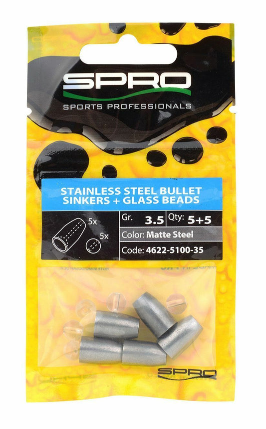 Spro Stainless Steel Bullet Sinkers Patronenbleie 7,2g und 10,6g Edelstahl