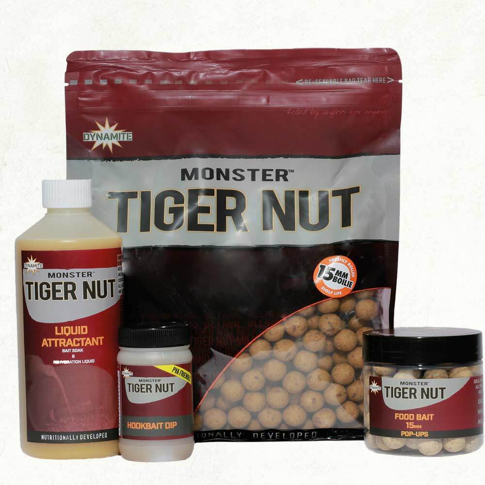 Dynamite Baits Monster TIGER NUT Tigernut Boilies Liquid Popups Hookbais