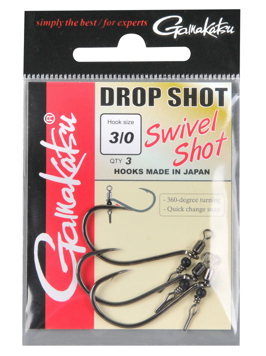 Gamakatsu Drop Shot Swivel Shot Hook Haken Made in Japan
